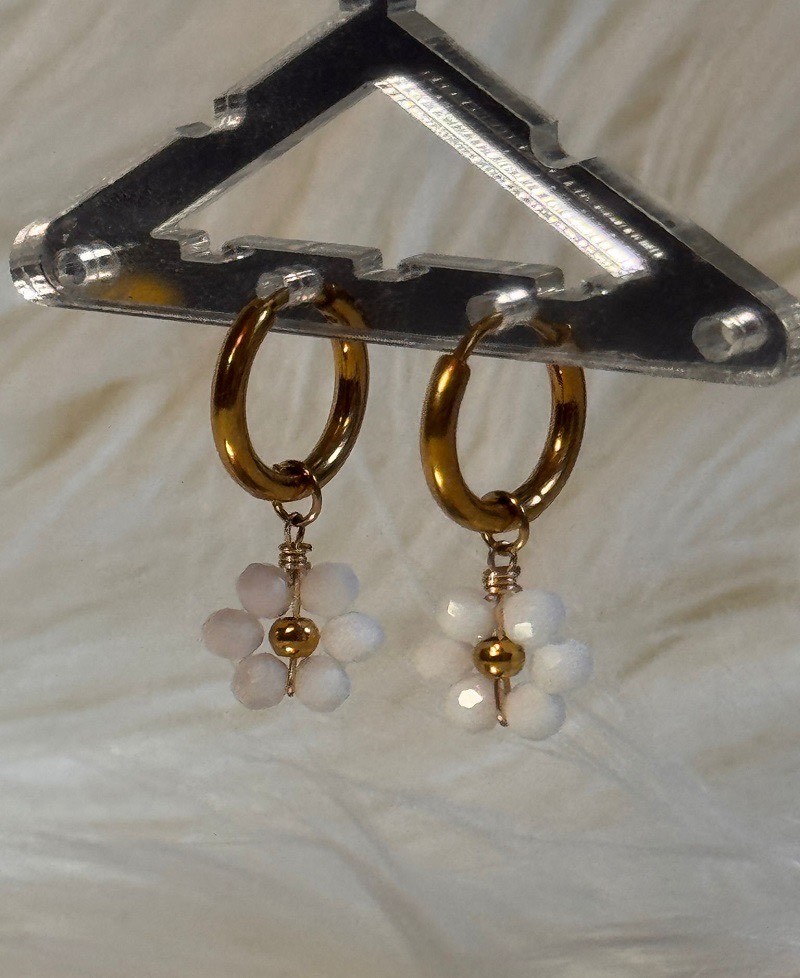 Boucles d'Oreilles Amsterdam Blanches Boucles d'Oreilles Amsterdam Blanches