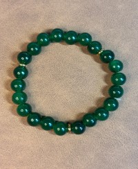 Bracelet Perles Vert Foncé