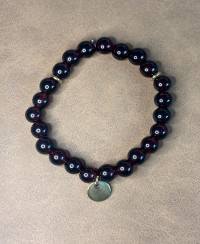Bracelet Perles Rondes Noir