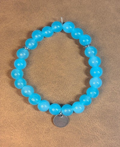 Bracelet Perles Bleu
