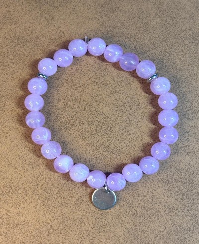 Bracelet Perles Rondes Parme