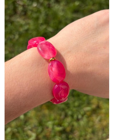 Bracelet Galets Rose