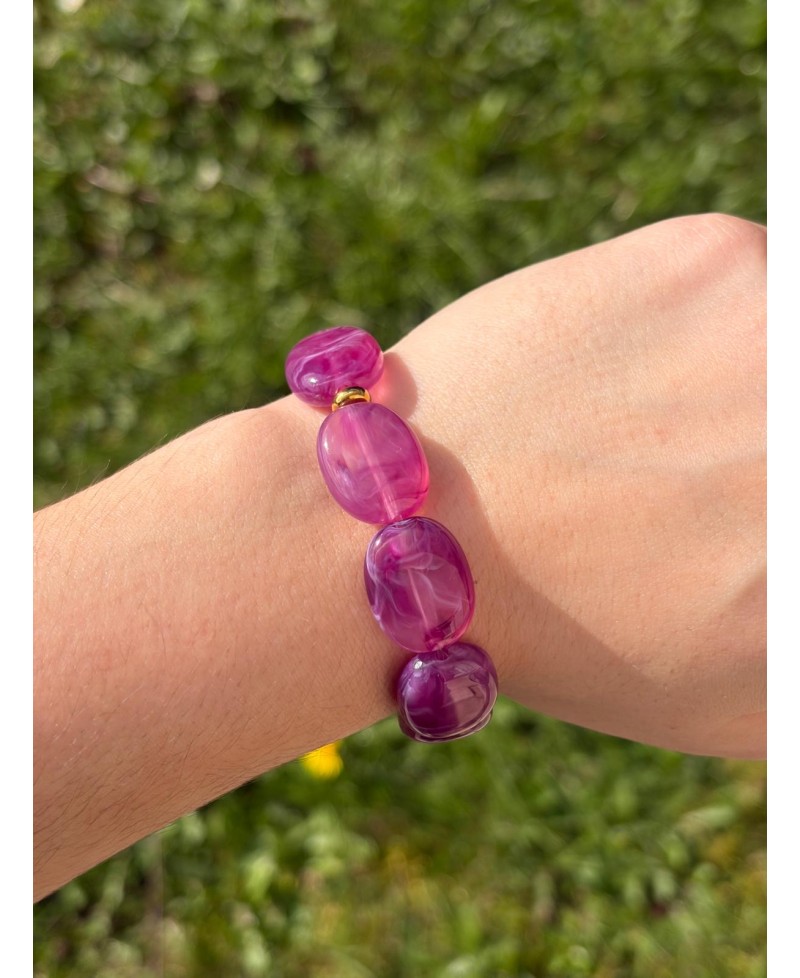 Bracelet Galets Parme