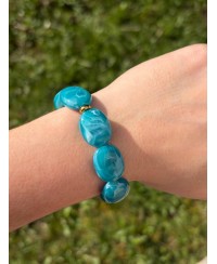 Bracelet Galets Bleu