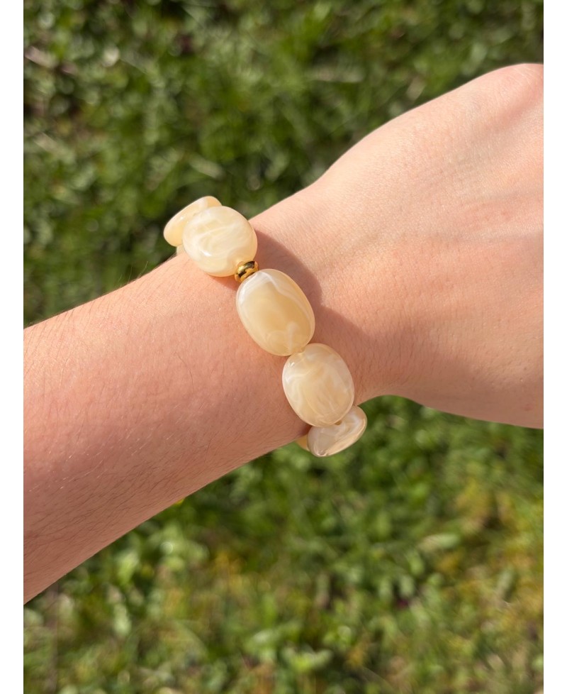 Bracelet Galets Ivoire