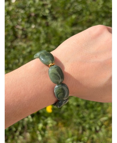 Bracelet Galets Vert