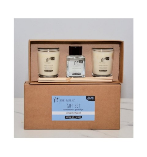 Coffret cadeau de bougies et bâtonnets parfumés Jacinthe Ancienne