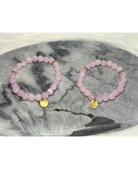 Bracelet Perles Rondes Rose