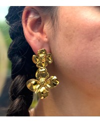 Boucles d'Oreilles Grosses Fleurs