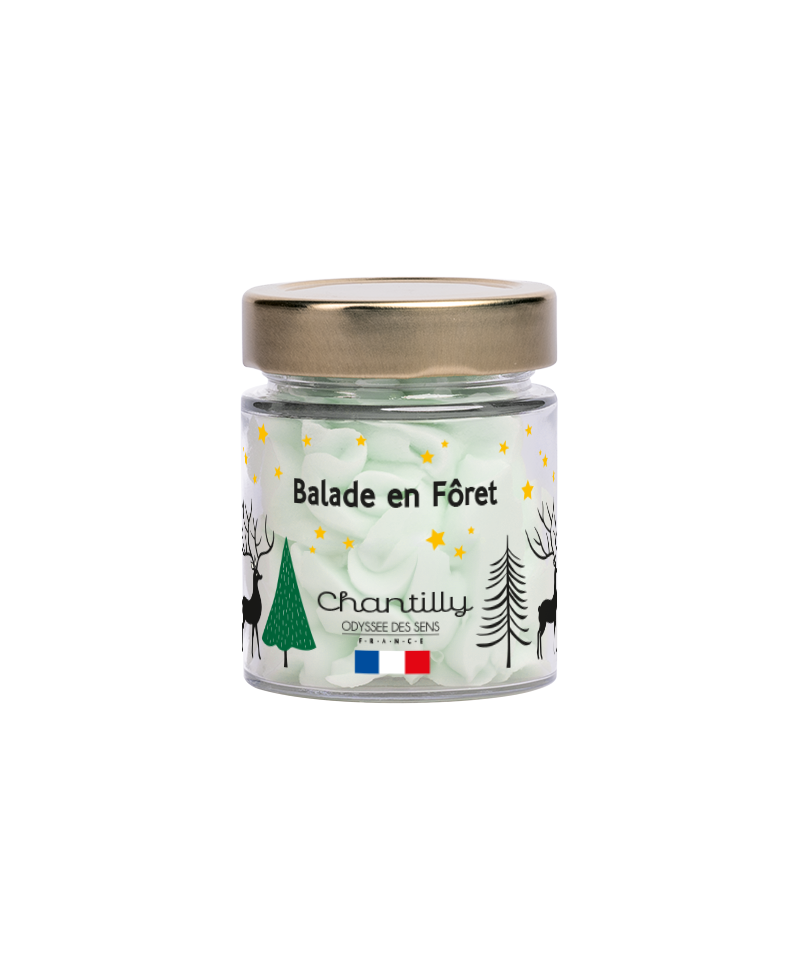 Bougie Chantilly Noël 80g Balade en Forêt