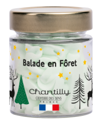 Bougie Chantilly Noël 80g Balade en Forêt