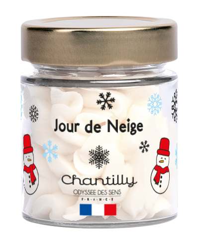 Bougie Chantilly Noël 80g Jour de Neige