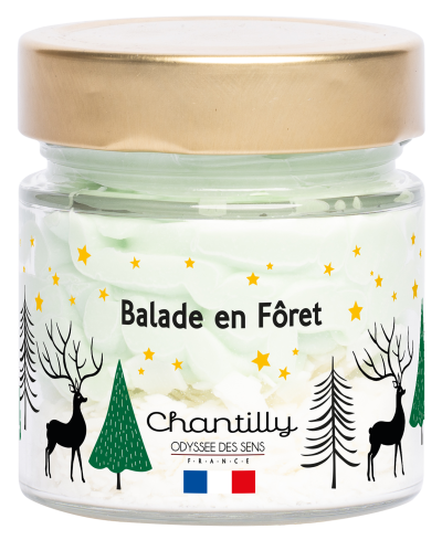 Bougie Chantilly Noel 150g Balade en Forêt