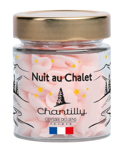 Bougie Chantilly Noël 80g Nuit au Chalet