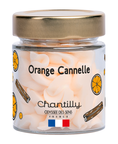 Bougie Chantilly Noël 80g Orange Cannelle