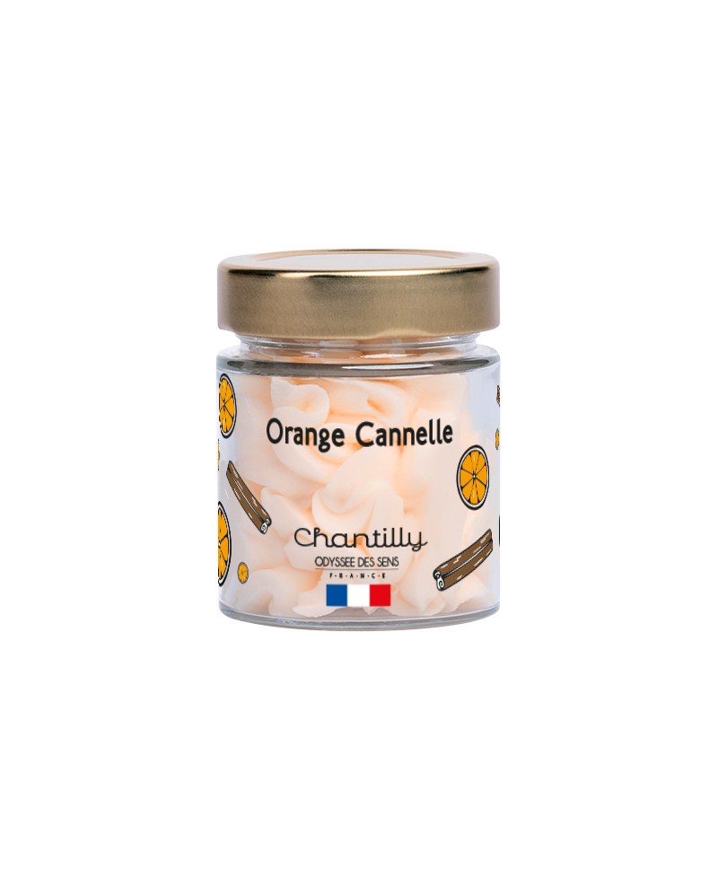 Bougie Chantilly Noël 80g Orange Cannelle