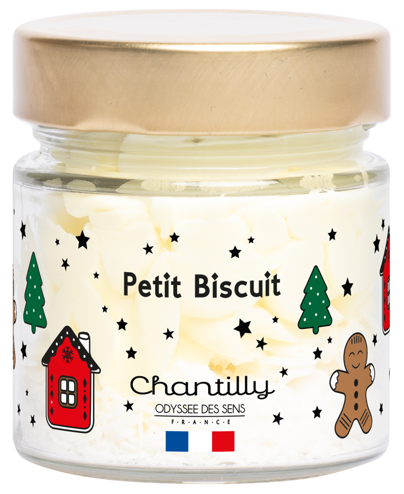 Bougie Chantilly Noel 150g Petit Biscuit